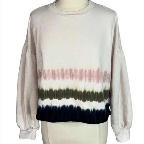 Z Supply Bone Sweatshirt with Tie-Dye Accents - Picture 2 of 3